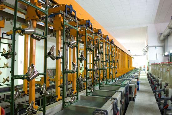 Electroplating production line